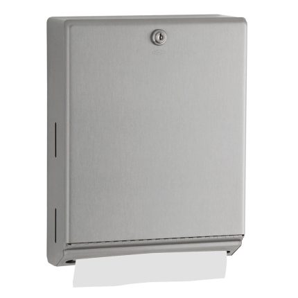 DISPENSADOR DE TOALLAS DE MANOS INTERDOBLADAS EN ACERO INOXIDABLE